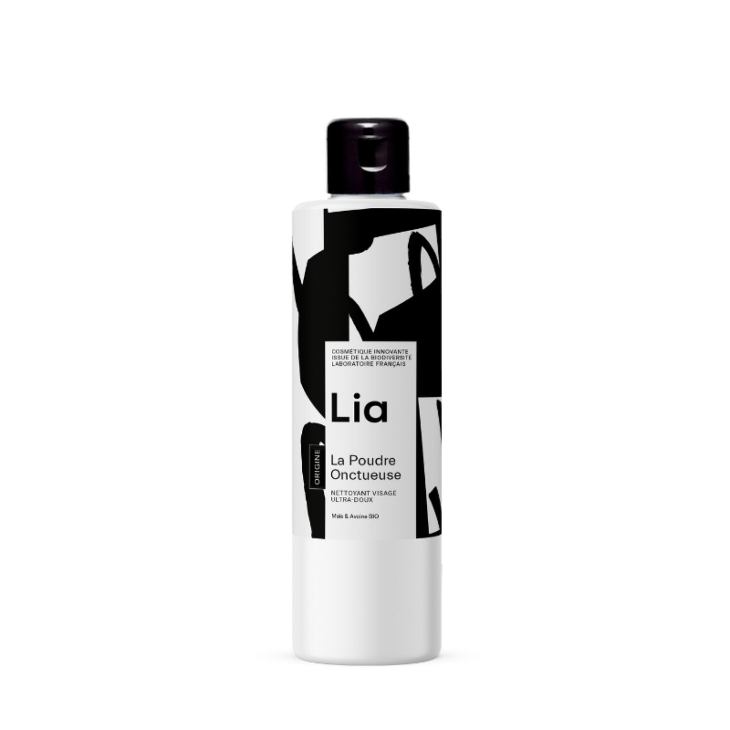 LIA Cosmétiques Creamy Powder Facial Cleanser bottle – natural powder-to-cream face cleanser for all skin types