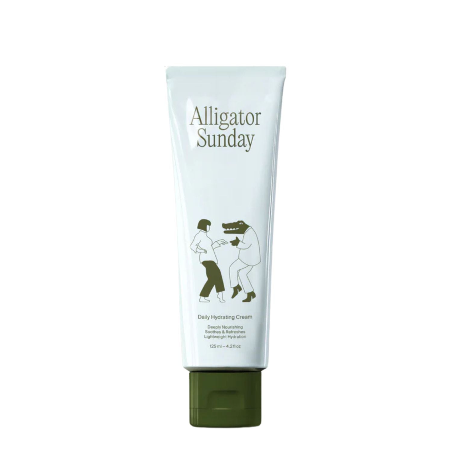 Alligator Sunday Daily Hydrating Cream 125ml — fragrance-free face and body moisturiser with hyaluronic acid